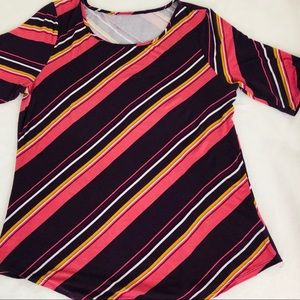 Apt9 T striped stretchy comfortable 5% spandex